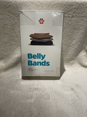 Pet Parents Male Dog Belly Bands X-Large 25-34 Inch Waist 3 Pack Washable